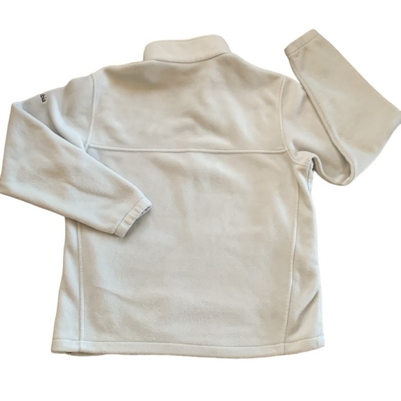 Columbia Women’s Fleece Flanker Full Zip Jacket Light Gray with Paw Print Size L - Picture 2 of 9